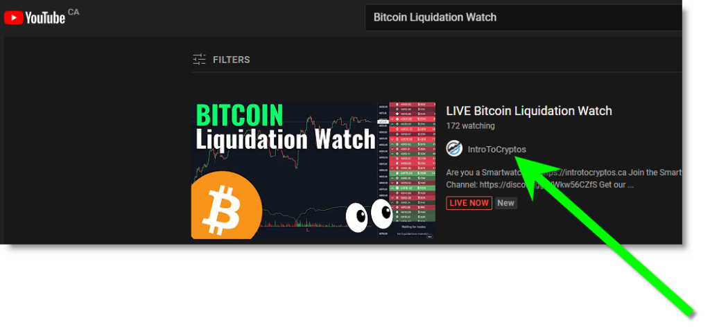 Bitcoin Liquidation Watch Livestream on YouTube