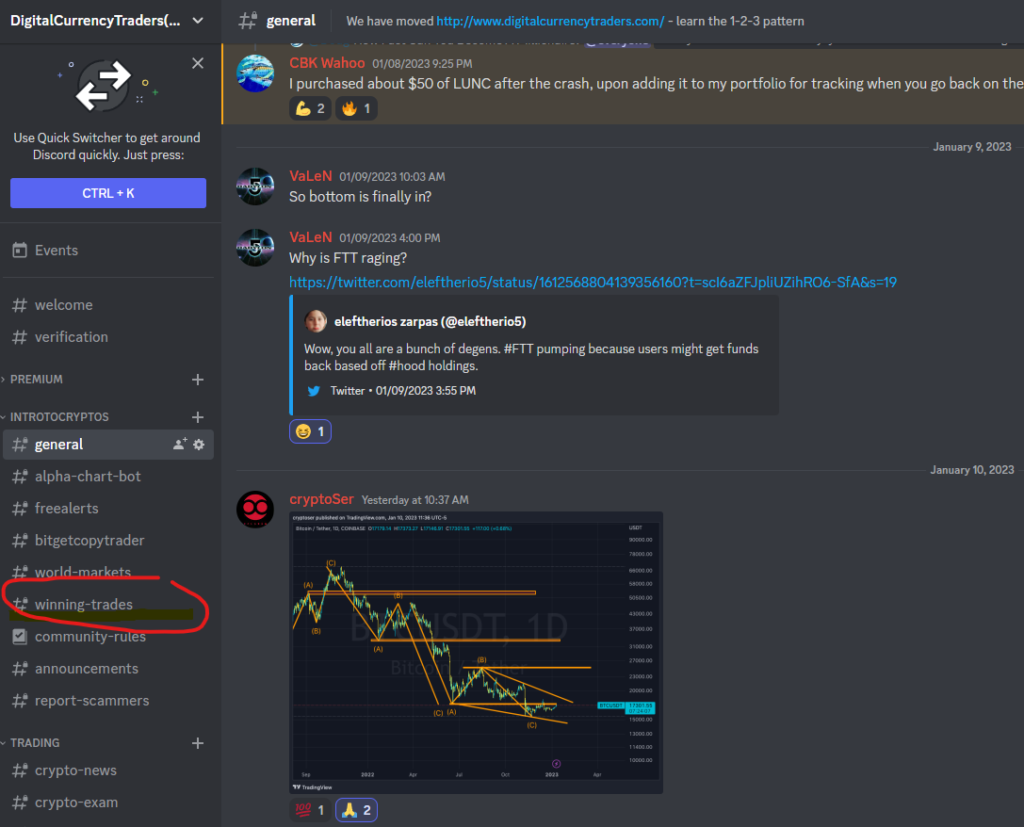 Discord with proven Crypto Trading Signals since 2017